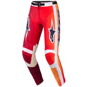 Alpinestars Racer Portl motorcrossbroek rood-oranje-lichtgrijs