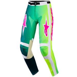 Alpinestars Racer Portl motorcrossbroek groen-wit-zwart