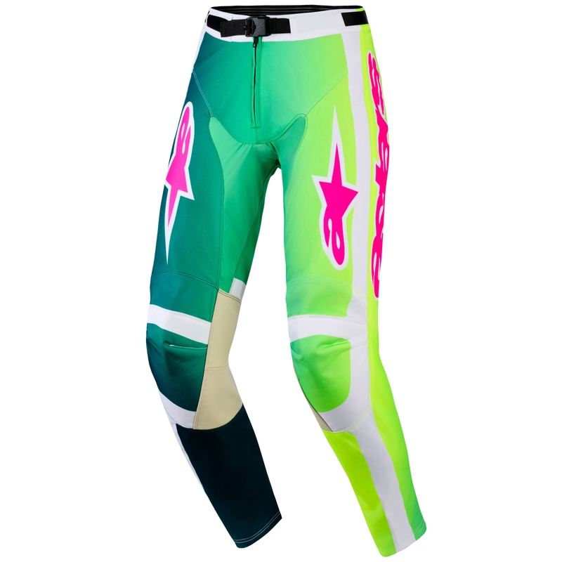 Alpinestars Racer Portl motorcrossbroek groen-wit-zwart