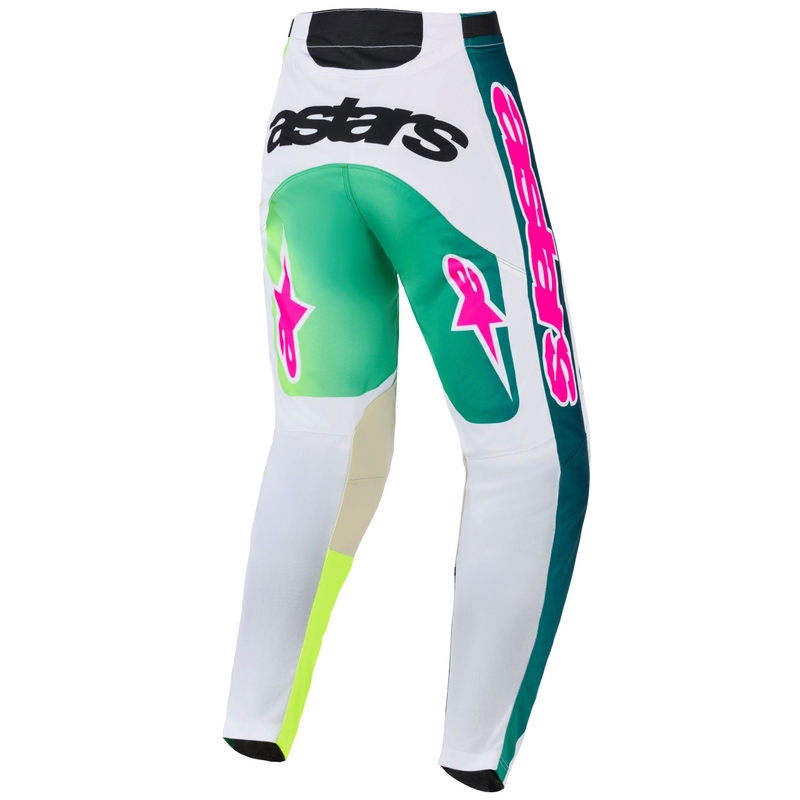 Alpinestars Racer Portl motorcrossbroek groen-wit-zwart