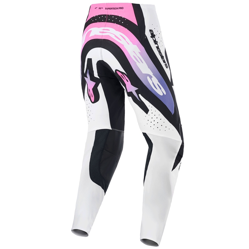 Alpinestars Supertech Pro Vista motorcrossbroek wit-paars-zwart