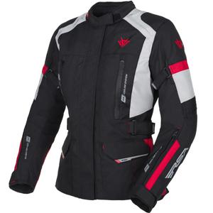 Dames motorjas RSA EXO 2 zwart-grijs-rood