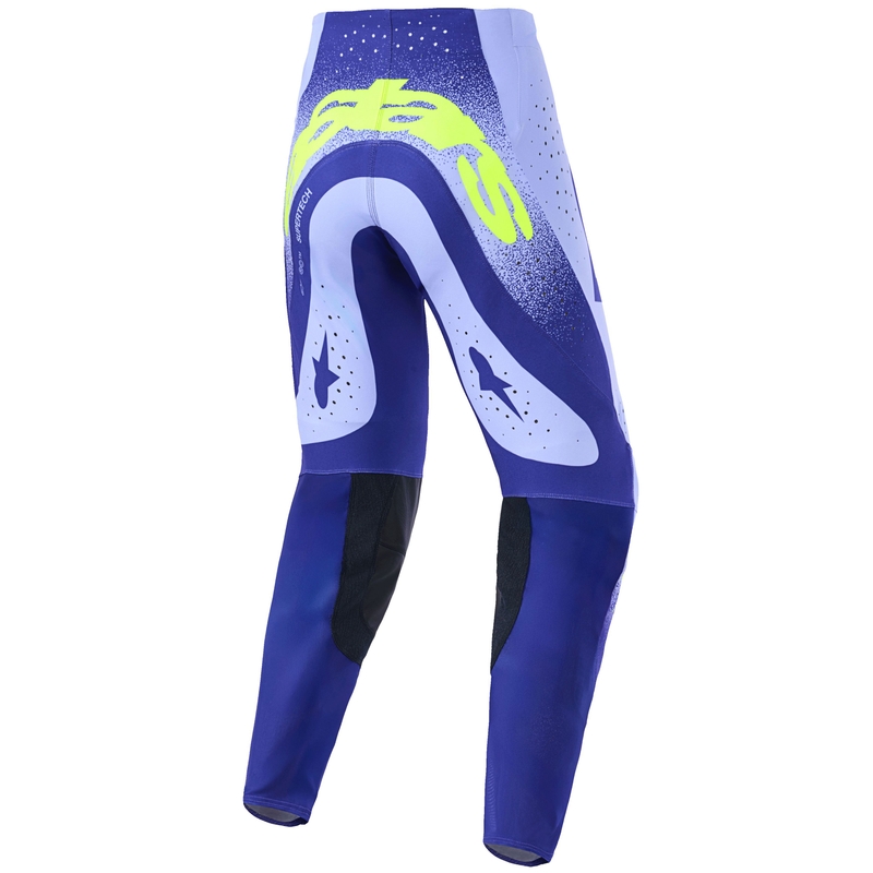 Alpinestars Supertech Scenz motorcrossbroek paars-fluo geel