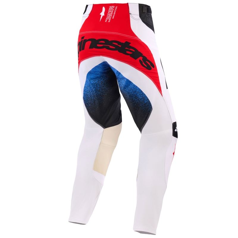Alpinestars Techstar Knif motorcrossbroek zwart-wit-blauw-rood
