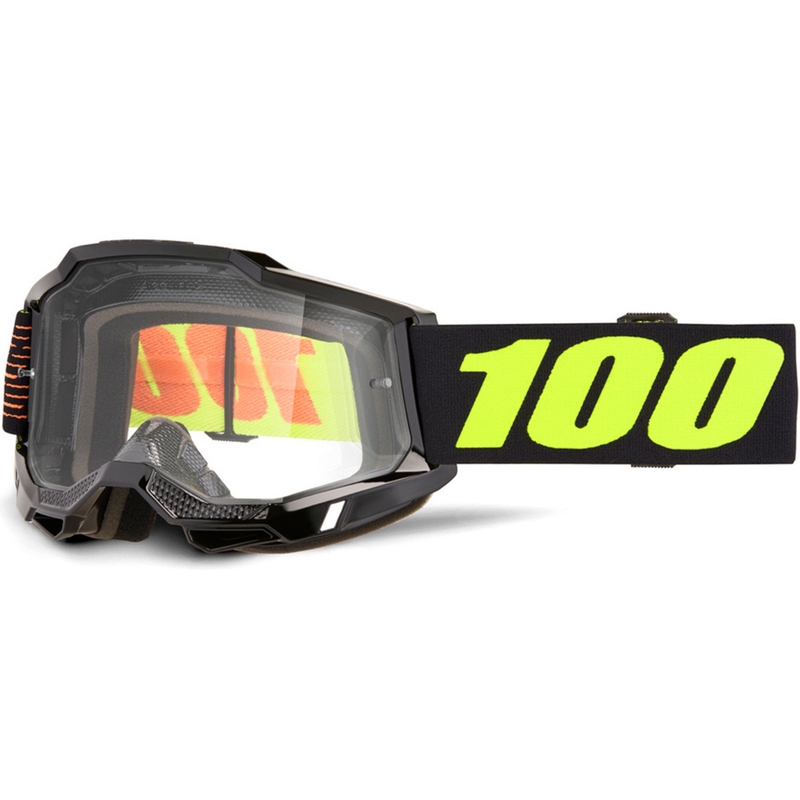 100% Accuri 2 Fairbanks motorcrossbril met helder plexiglas