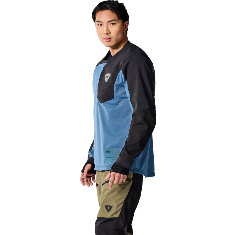 Revit Sierra 2 motorcross shirt blauw-zwart