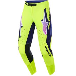 Alpinestars Supertech Vista crossbroek fluo geel-paars-zwart