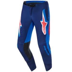 Alpinestars Supertech Vista crossbroek donkerblauw-koraal-kobalt
