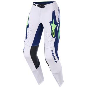 Alpinestars Supertech Vista crossbroek lichtgrijs-fluo geel-groen-blauw-roze
