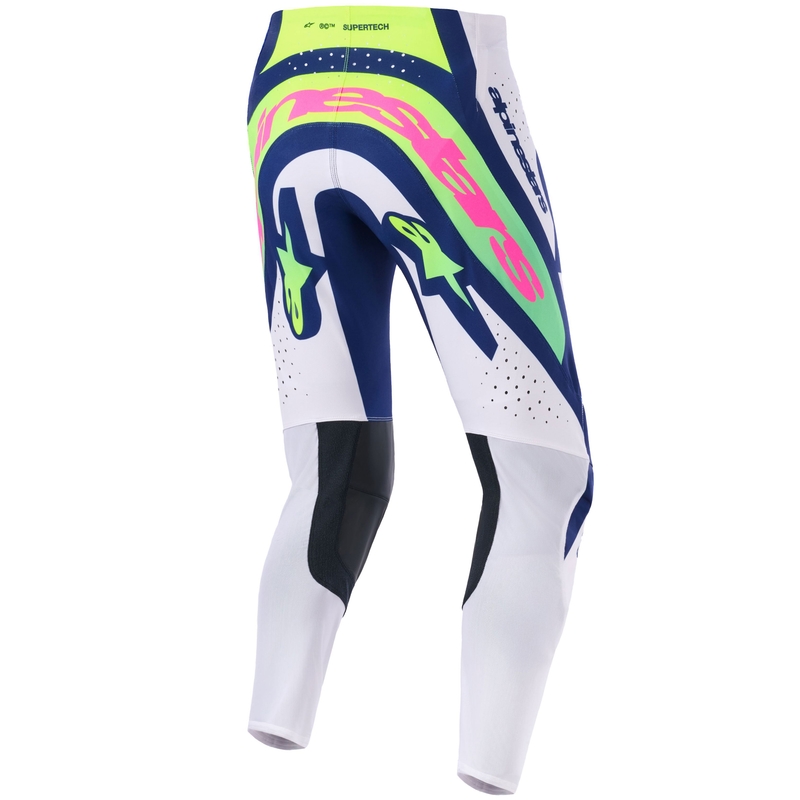 Alpinestars Supertech Vista crossbroek lichtgrijs-fluo geel-groen-blauw-roze