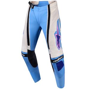 Alpinestars Stella Techstar Nomur dames crossbroek lichtblauw-wit offwhite-zwart-roze