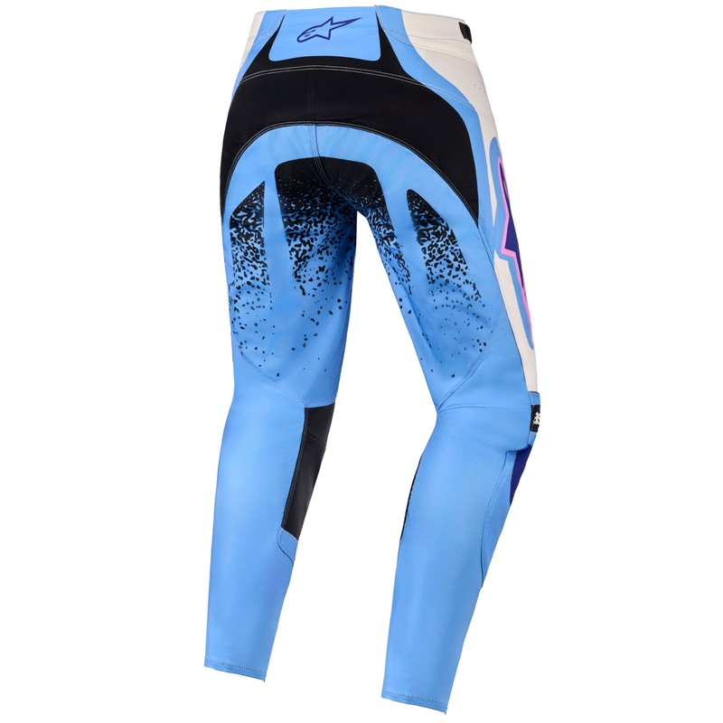 Alpinestars Stella Techstar Nomur dames crossbroek lichtblauw-wit offwhite-zwart-roze