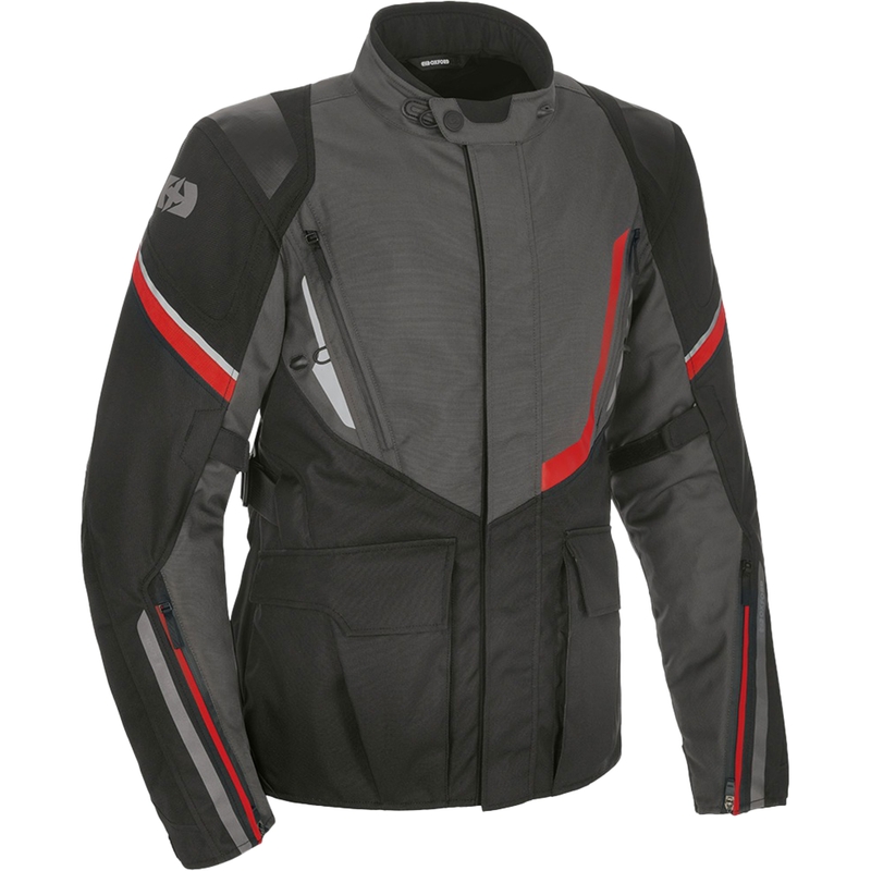 Oxford Montreal 4.0 Dry2Dry™ Motorjack Zwart-Grijs-Rood