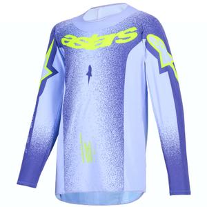 Alpinestars Supertech Scenz Kids Motocross Jersey Paars-Fluo Geel