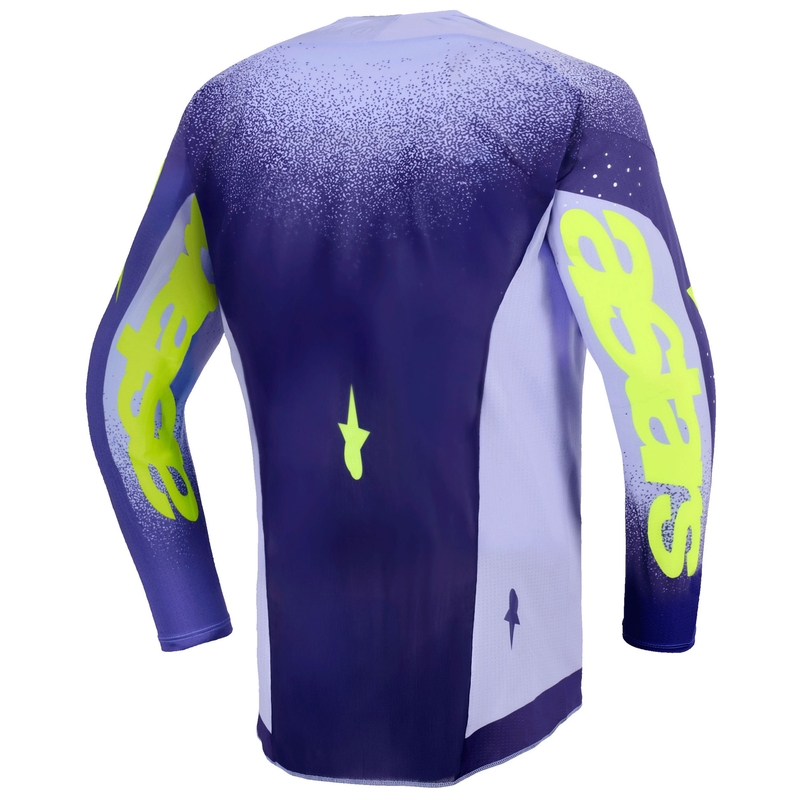Alpinestars Supertech Scenz Kids Motocross Jersey Paars-Fluo Geel
