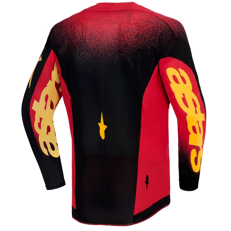 Alpinestars Supertech Scenz kindercrossshirt rood-zwart-geel