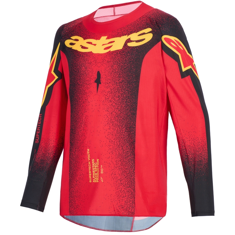 Alpinestars Supertech Scenz kindercrossshirt rood-zwart-geel