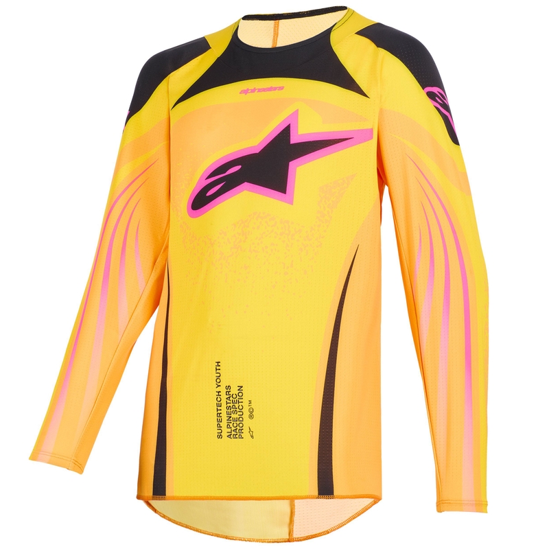 Alpinestars Techstar Nomur Kids Motocross Jersey Oranje-Geel-Roze