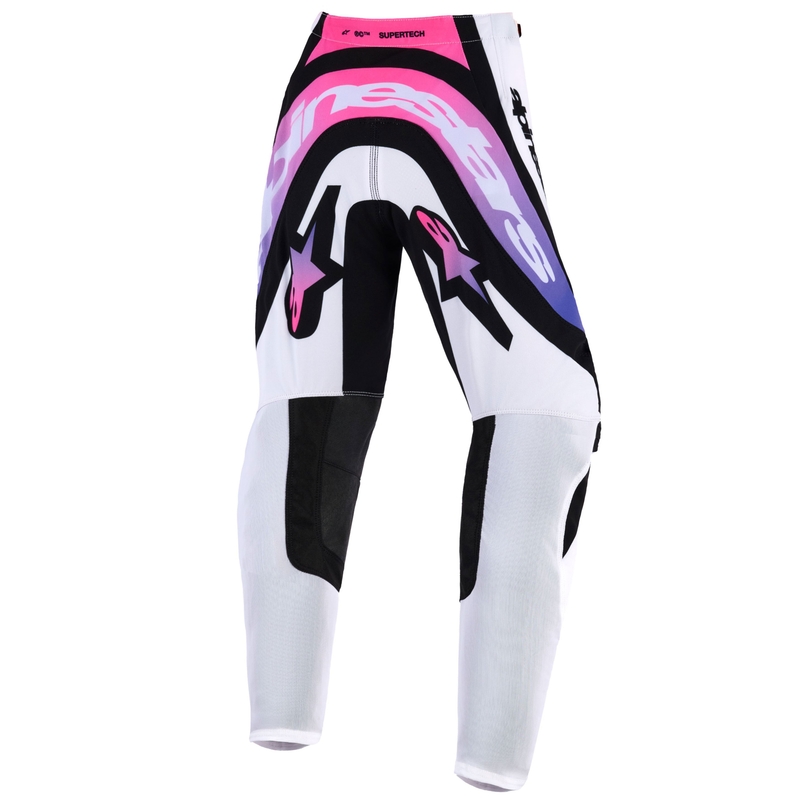 Alpinestars Supertech Vista Kids Motocrossbroek Wit-Paars-Zwart