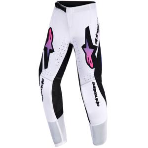 Alpinestars Supertech Vista Kids Motocrossbroek Wit-Paars-Zwart
