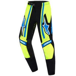 Alpinestars Techstar Nomur Kids Motocrossbroek Donkerblauw-Fluo Geel-Blauw