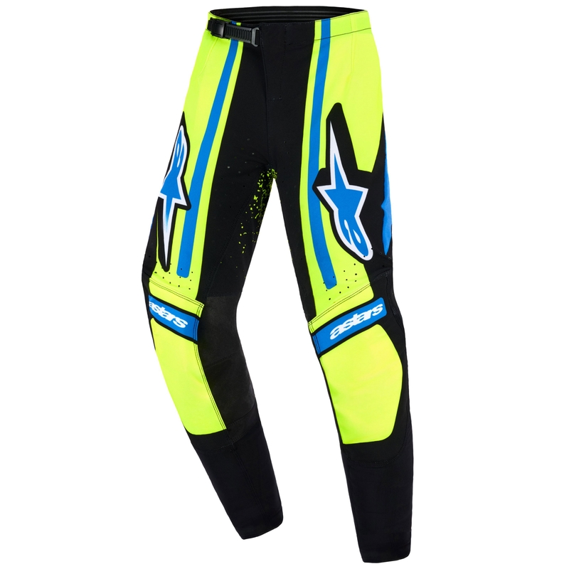 Alpinestars Techstar Nomur Kids Motocrossbroek Donkerblauw-Fluo Geel-Blauw