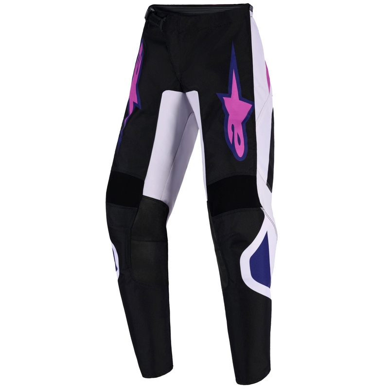 Alpinestars Fluid Grid Kids Motocrossbroek Zwart-Lichtgrijs-Paars