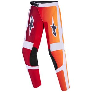 Alpinestars Fluid Portl kindercrossbroek rood-oranje-lichtgrijs