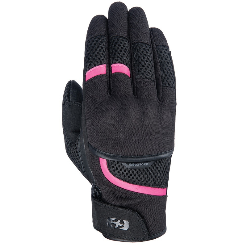 Dames motorhandschoenen Oxford Brisbane zwart-roze