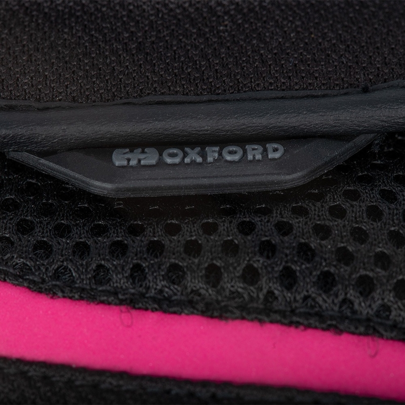 Dames motorhandschoenen Oxford Brisbane zwart-roze