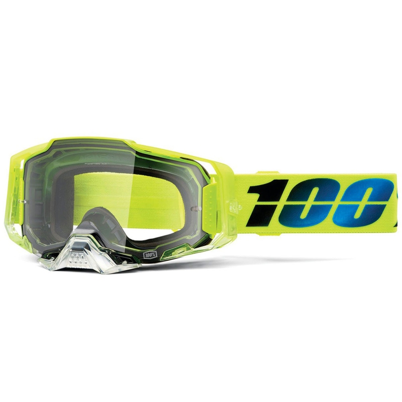 Motorcrossbril 100% - USA KOROPI met helder plexiglas