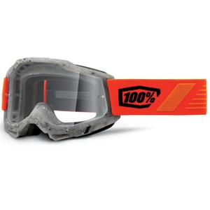 Motorcrossbril 100% ACCURI 2 Schrute met helder plexiglas
