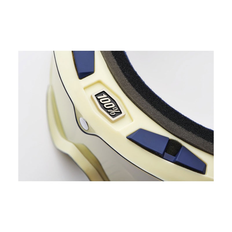 Motorbril 100% BARSTOW ARMO met zilverkleurig plexiglas