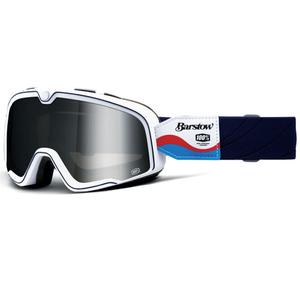 Motorbril 100% BARSTOW LUCIEN met zilverkleurig plexiglas