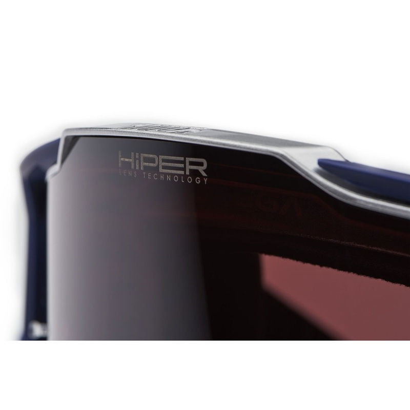Motorcrossbril 100% ARMEGA Hiper Novel met zilverkleurig plexiglas