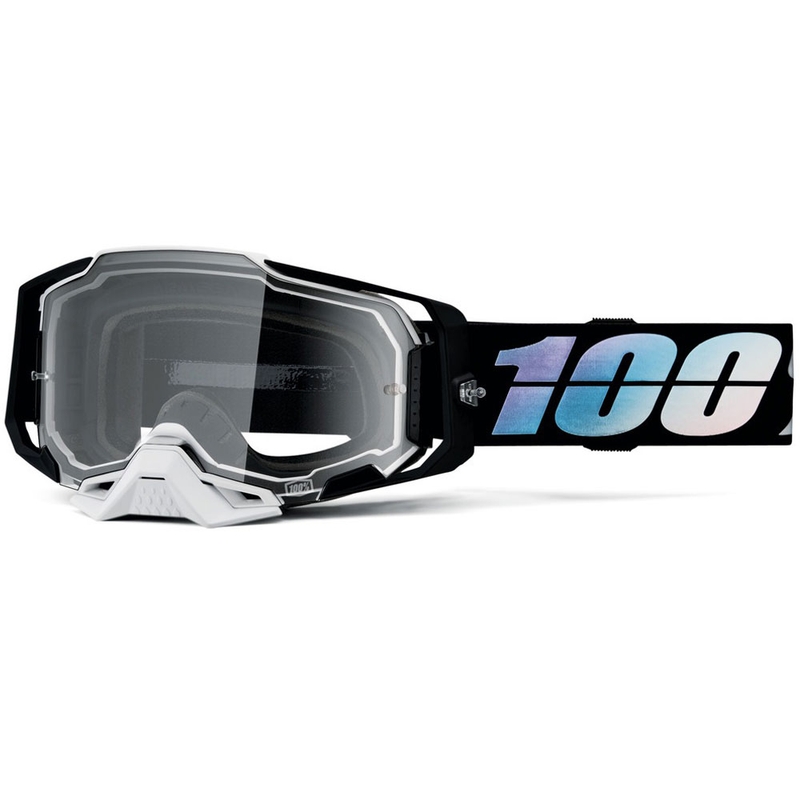 Motorcrossbril 100% ARMEGA Krisp met helder plexiglas