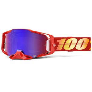 Motorcrossbril 100% ARMEGA Nuketown met rood plexiglas