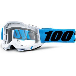 100% Accuri Novel motorcrossbril met helder plexiglas