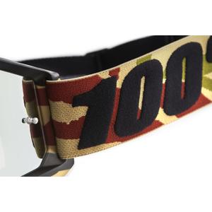 100% Accuri Mission motorcrossbril met zilverkleurig plexiglas