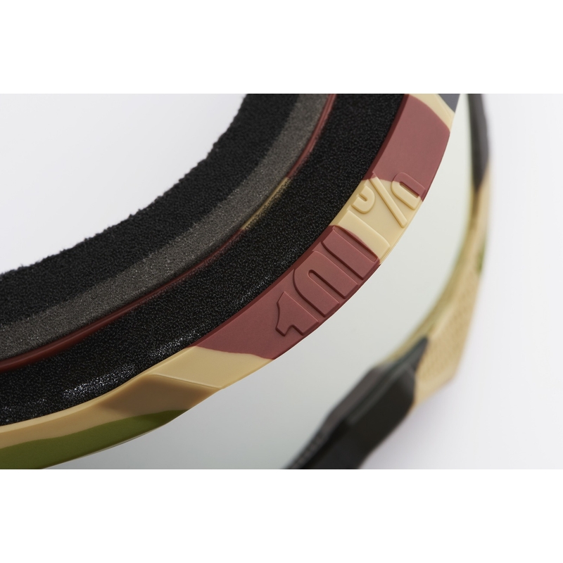 100% Accuri Mission motorcrossbril met zilverkleurig plexiglas