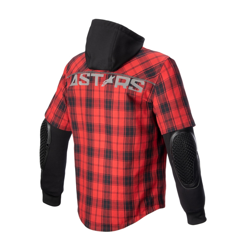 Alpinestars MO.ST.EQ Tartan motorshirt rood-zwart