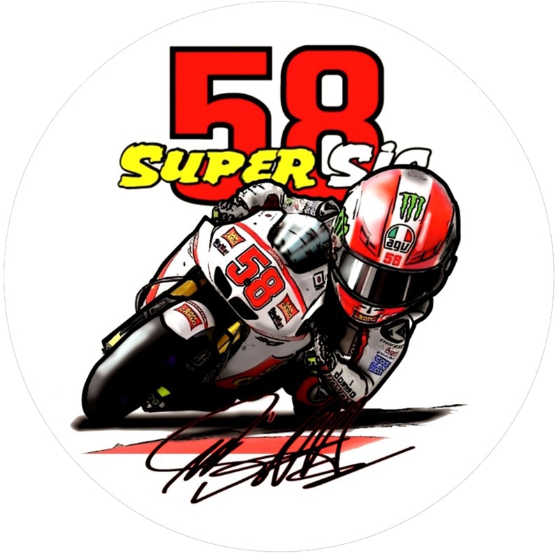 Marco Simoncelli ART-sticker