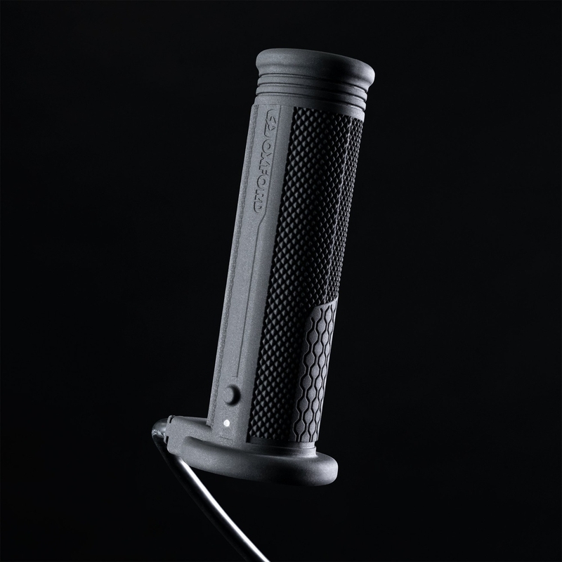 Oxford Hotgrips PRO Adventure verwarmde handvatten met geïntegreerde bedieningselementen in het handvat