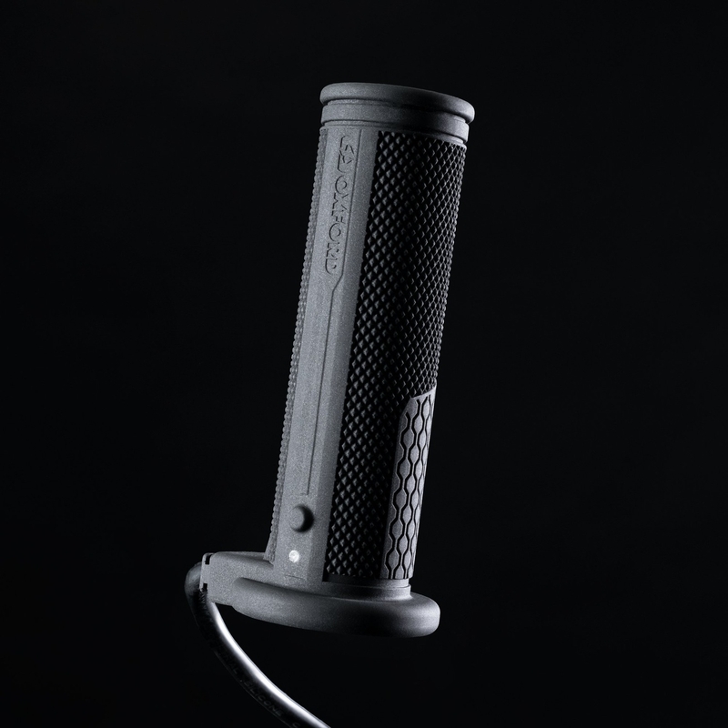 Oxford Hotgrips PRO Touring verwarmde handvatten met geïntegreerde bedieningselementen in het handvat