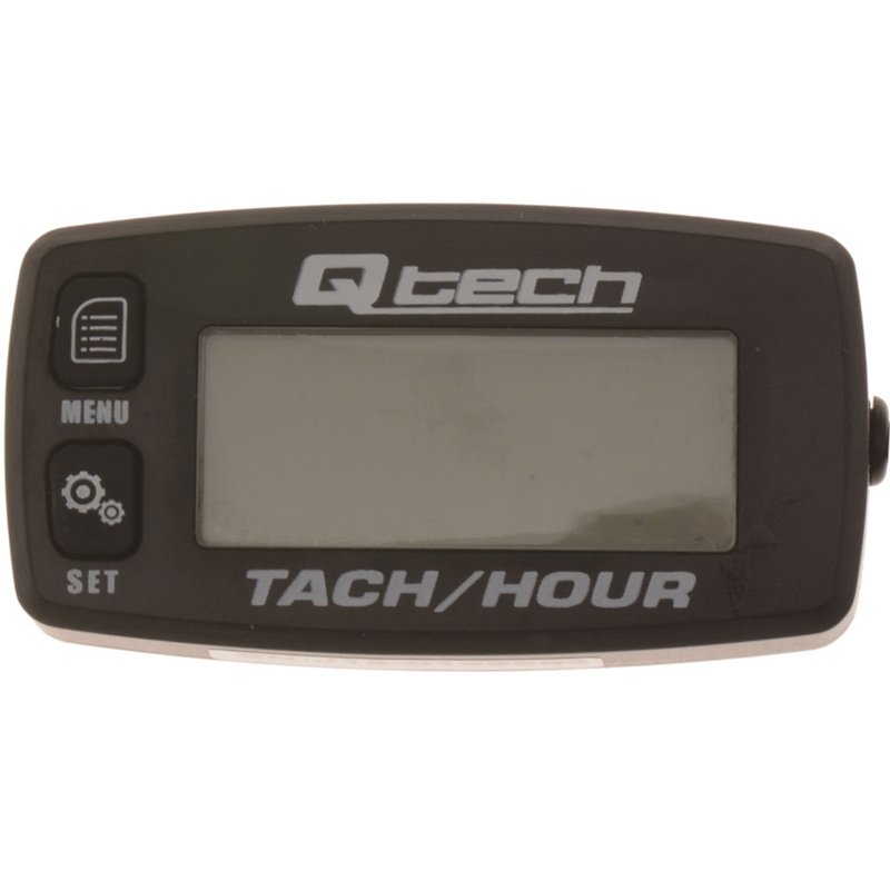 Multifunctionele motortoerental- en urenteller met verlicht display Q-TECH zwart