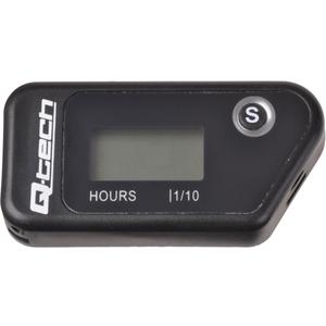 Draadloze urenteller met resetbare teller Q-TECH zwart