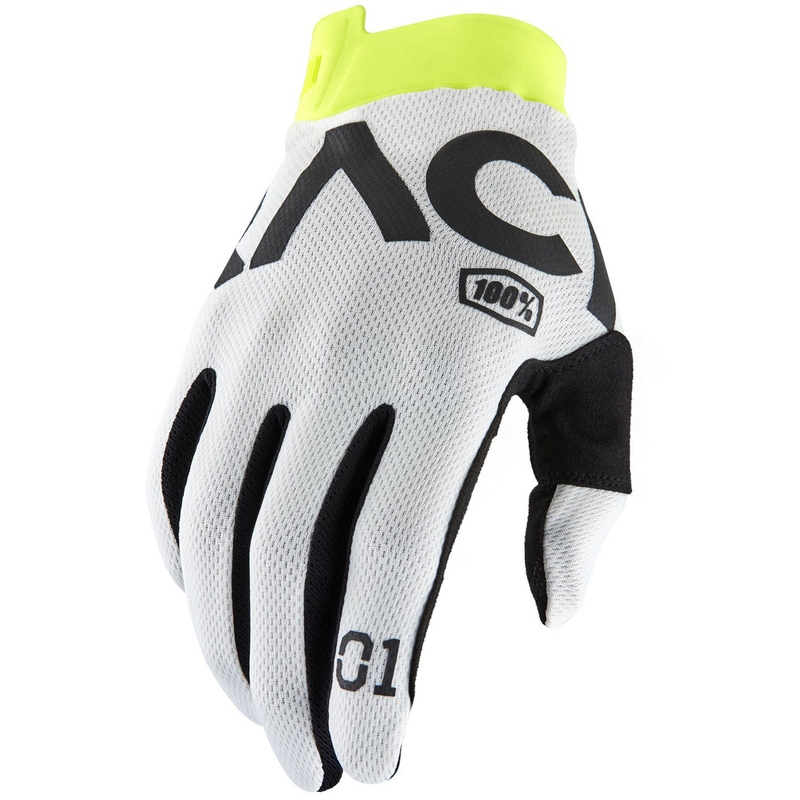 Motocross handschoenen 100% - USA ITRACK RACR wit