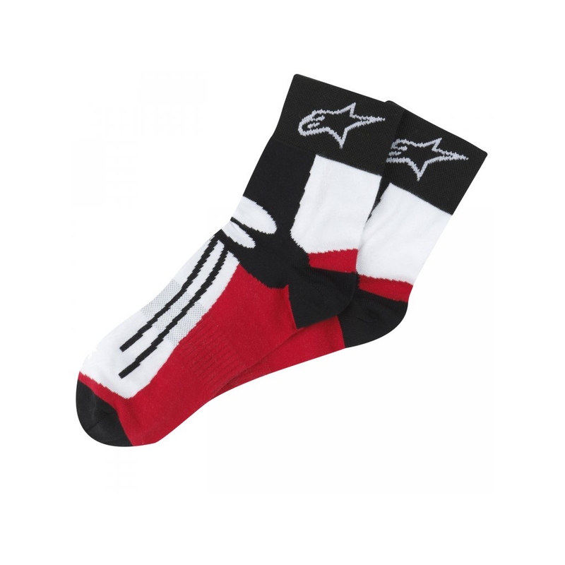 Alpinestars Racing Road Sokken Kort Zwart, Wit en Rood