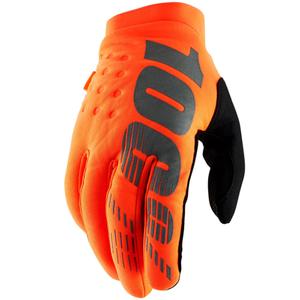 Motocross handschoenen 100% - USA BRISKER fluo oranje-zwart