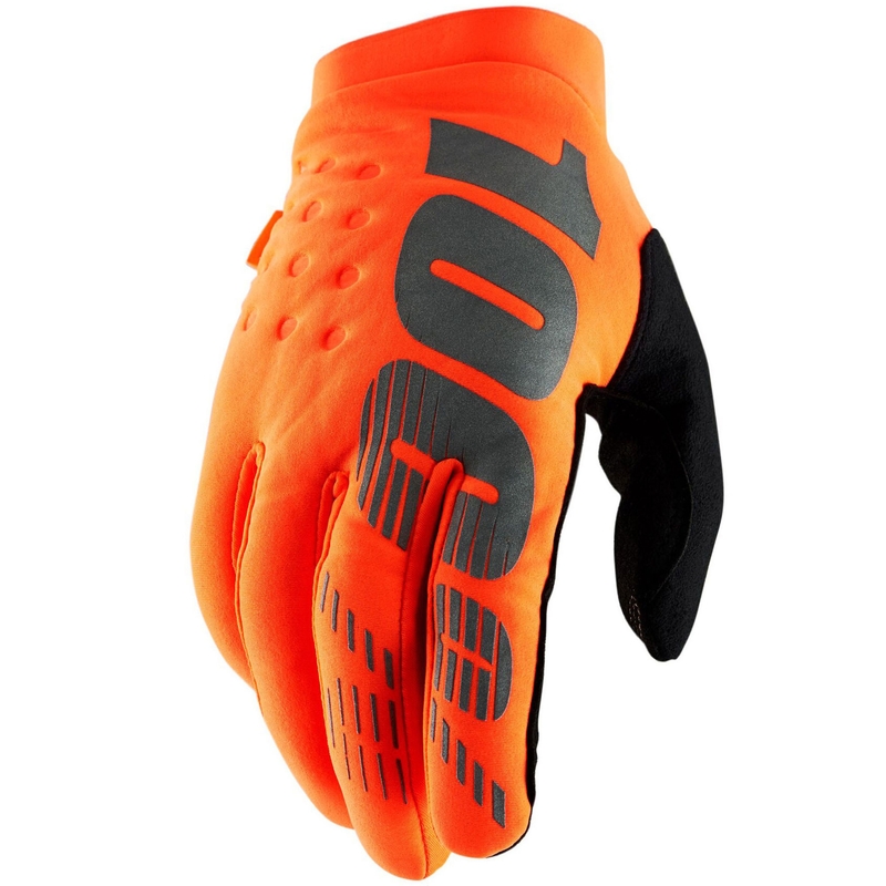 Motocross handschoenen 100% - USA BRISKER fluo oranje-zwart